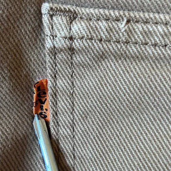 Levi’s 517 Orange Tab jeans 36x32 Made in USA Vintage Rare brown/tan denim - Picture 10 of 13